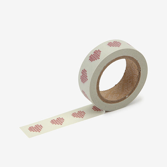 Dailylike Heart Cross Stitch Masking Tape