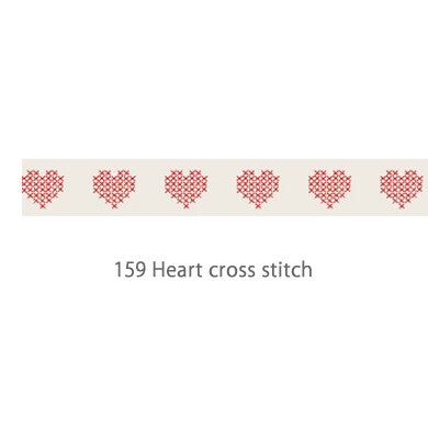 Dailylike Heart Cross Stitch Masking Tape