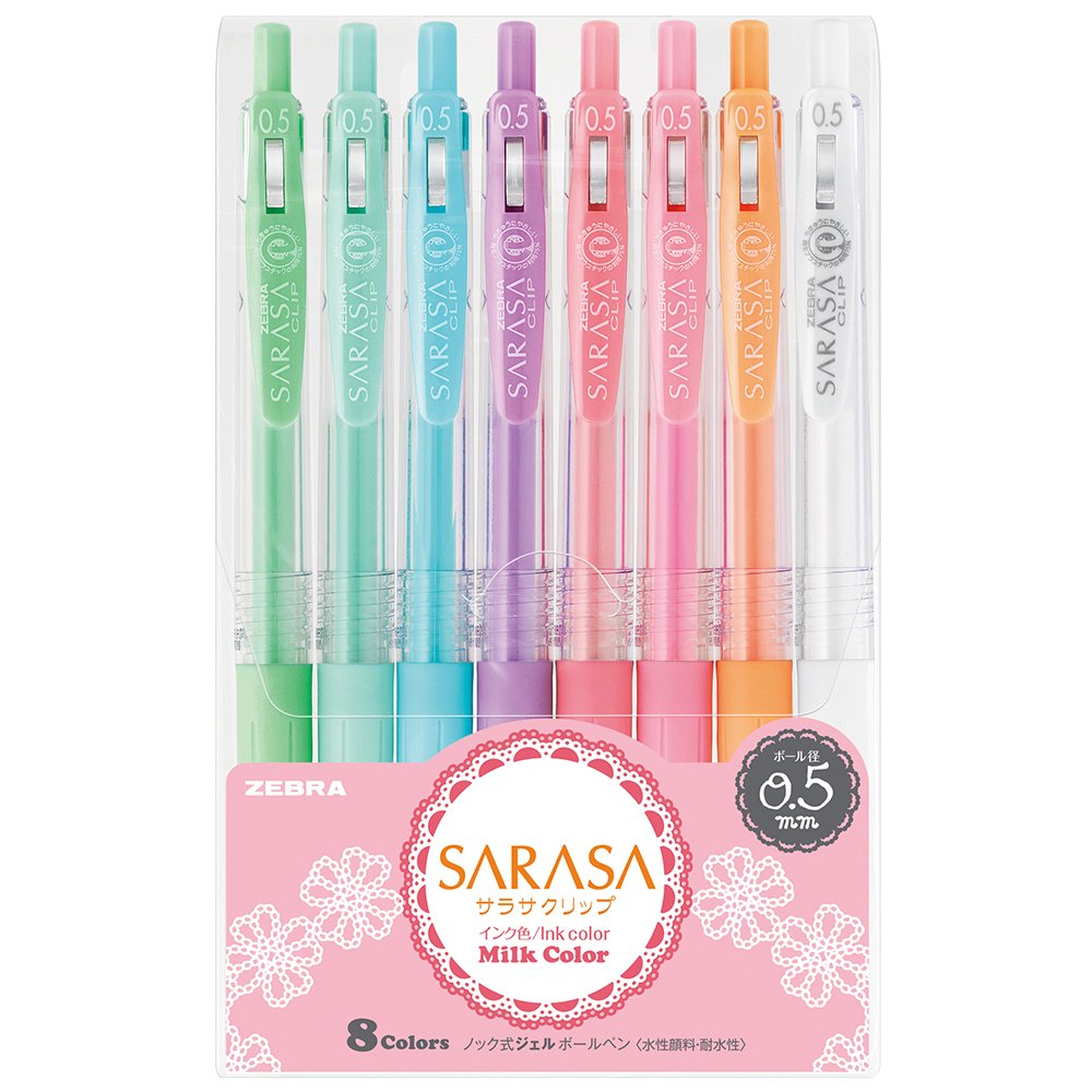 Zebra Sarasa Clip Gel Pen - Milk Color - 0.5 mm