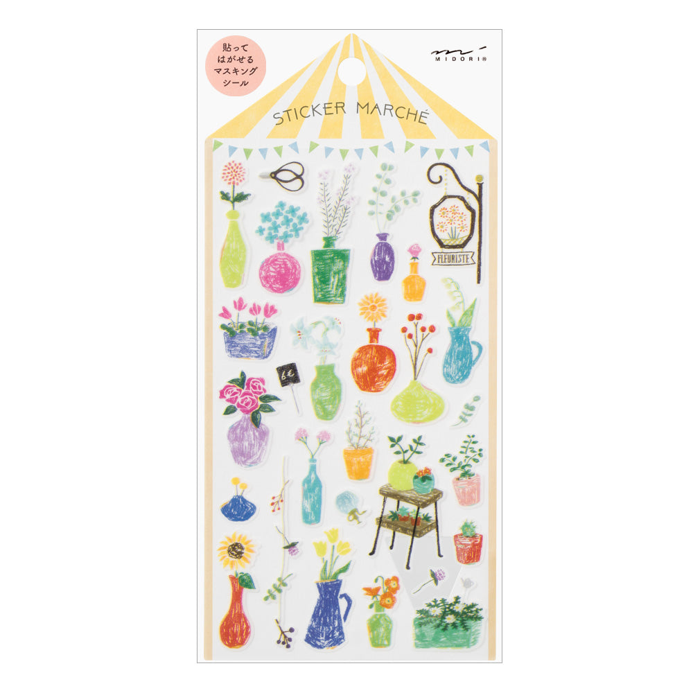 Sticker 2376 Marché Flower Vase