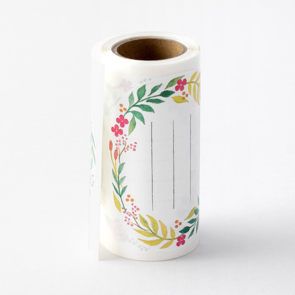 Roll Sticker L Watercolor Wreath