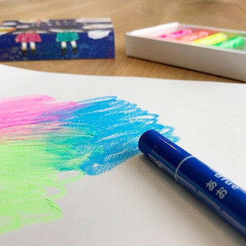 Kokuyo Fluorescent Crayons
