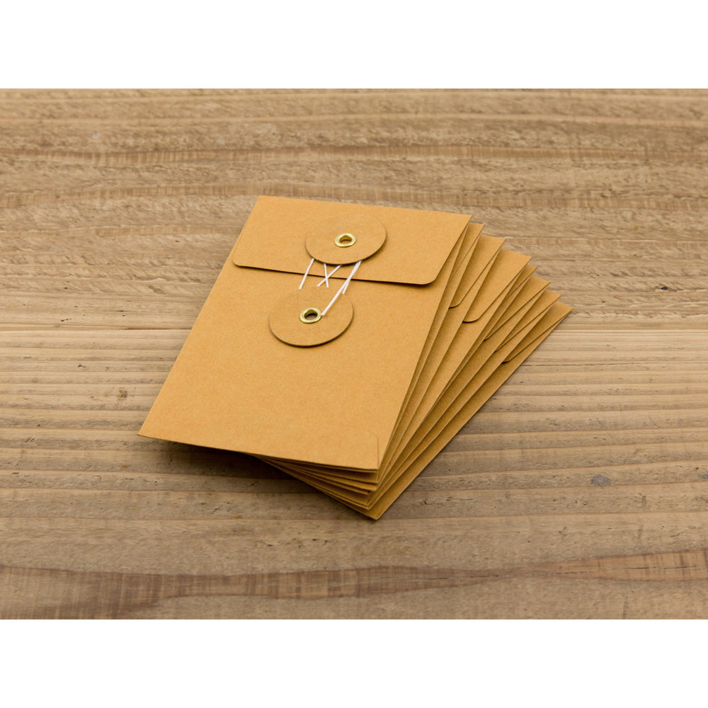KRAFT ENVELOPE (S) Vertical with String Orange