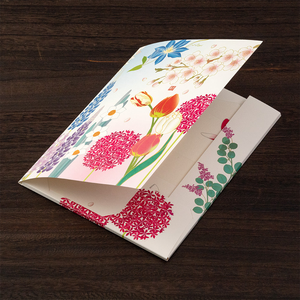 Letter Writing Set Seasonal Flowers Pink