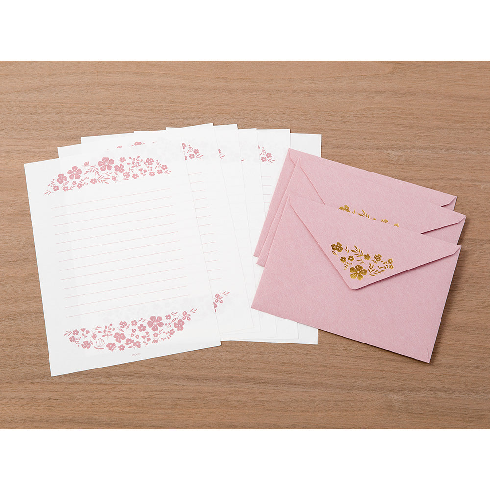 Letter Set 506 Foil-stamped Envelopes Flowers