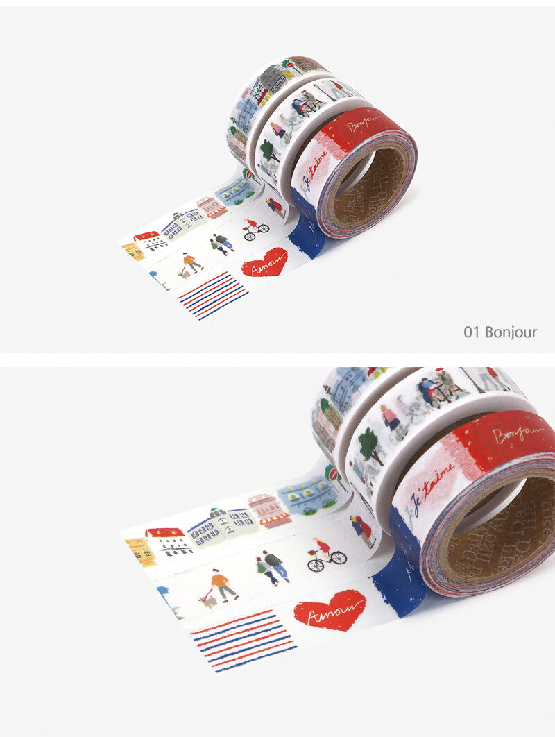 Dailylike Washi Tape Set of 3 Pcs - 01 Bonjour
