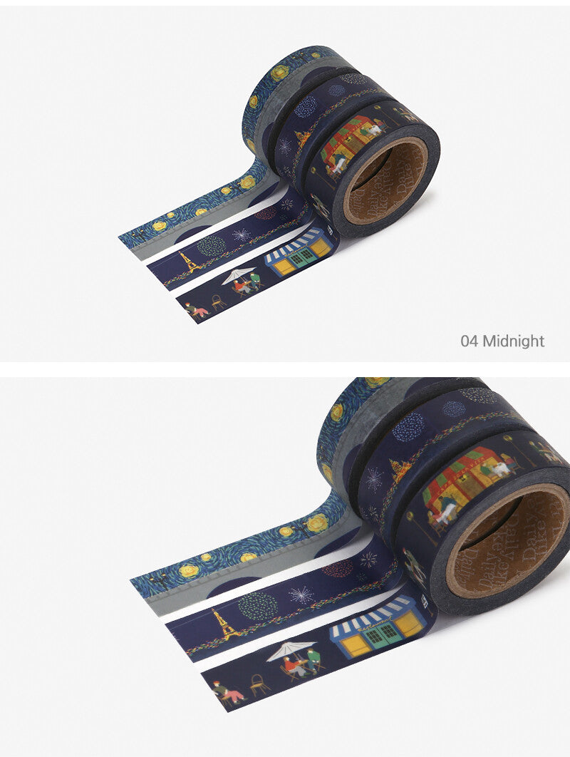 Dailylike Washi Tape Set of 3 Pcs - 04 Midnight