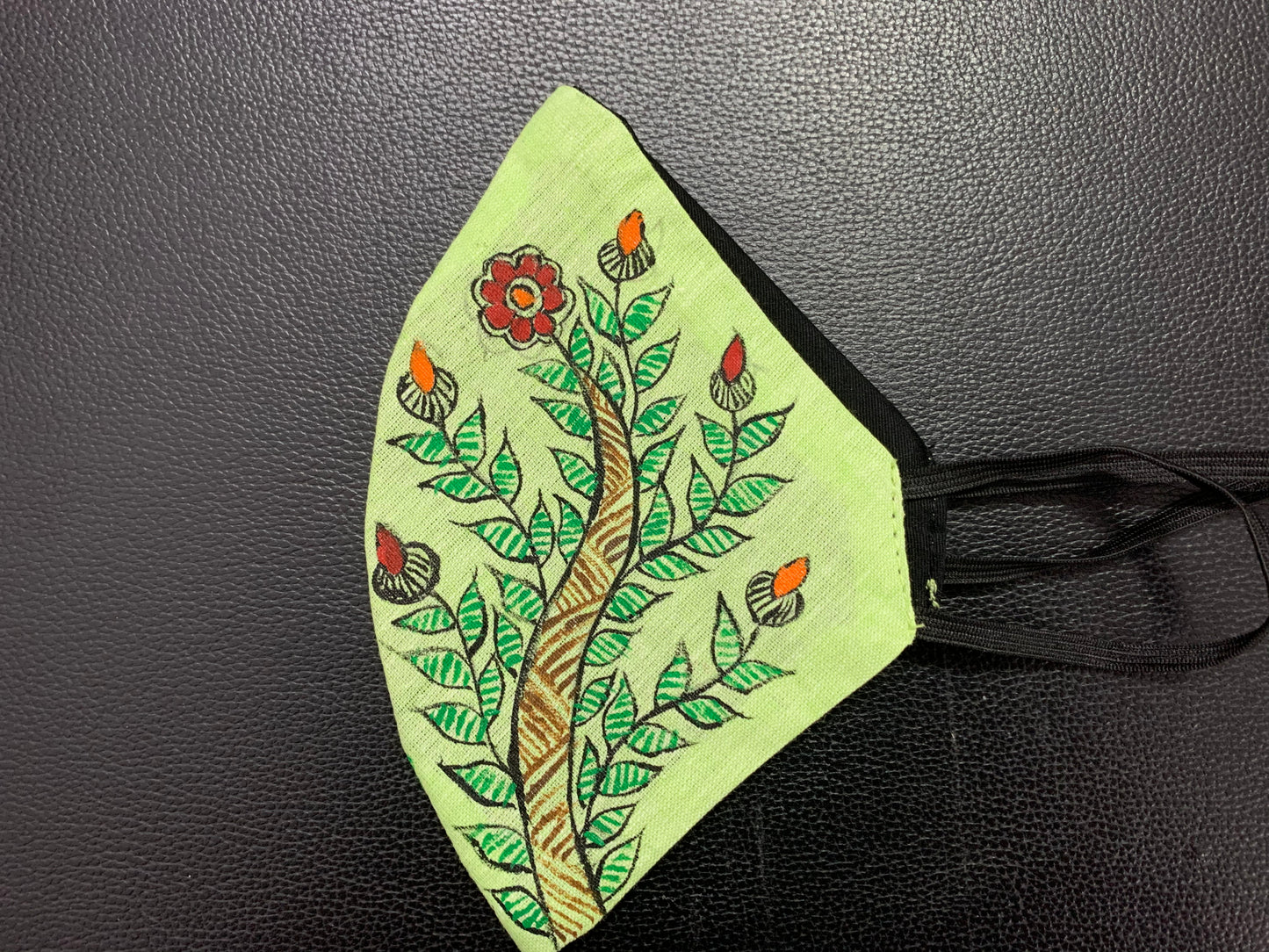 Face Mask - Madhubani Style (Plants)