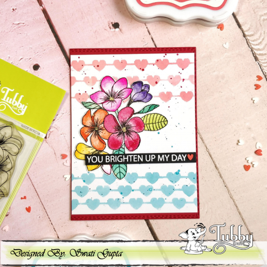 Plumeria Florals Clear Stamp