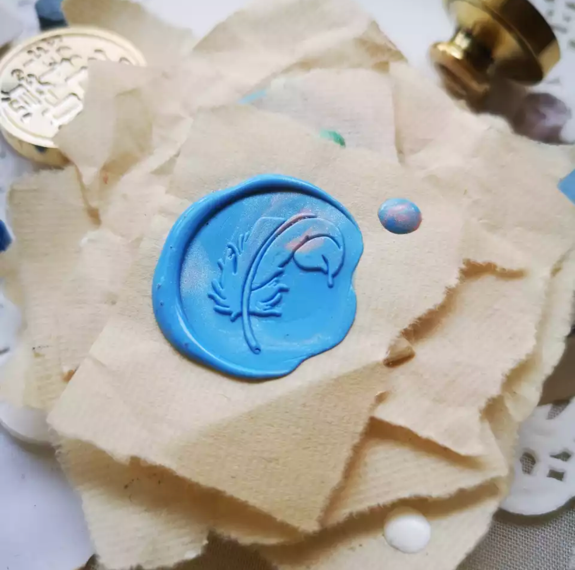 Feather Wax Seal Stamp Head