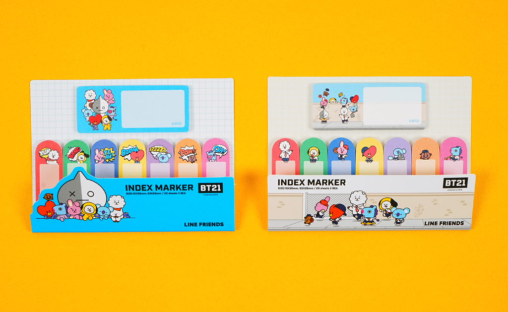 BTS BT21 OFFICIAL INDEX MEMO PAD
