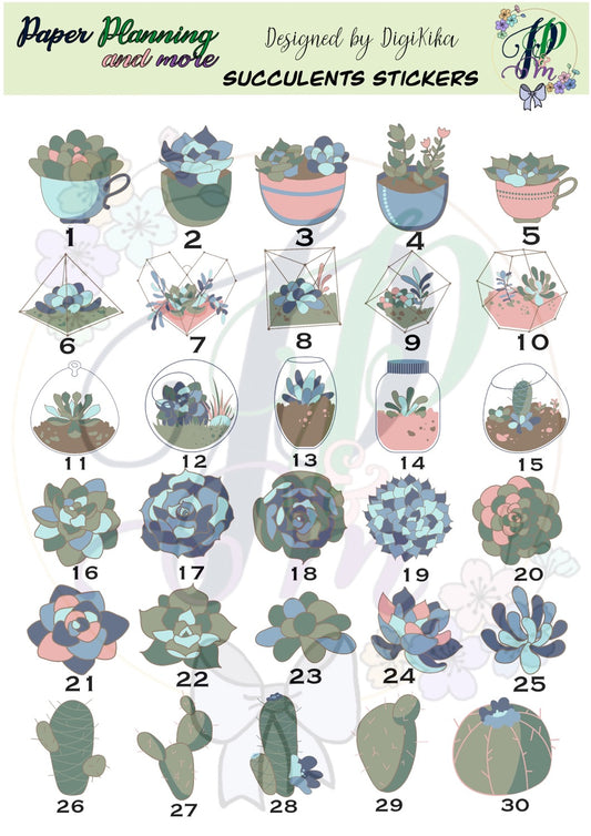 Succulents Sticker Sheet