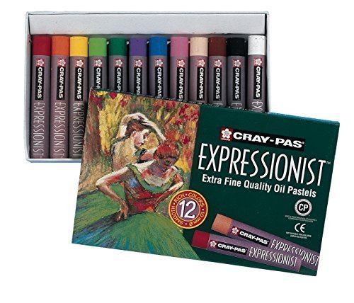 Sakura XLP12 12-Piece Cray-Pas Expressionist Assorted Color Oil Pastel Set