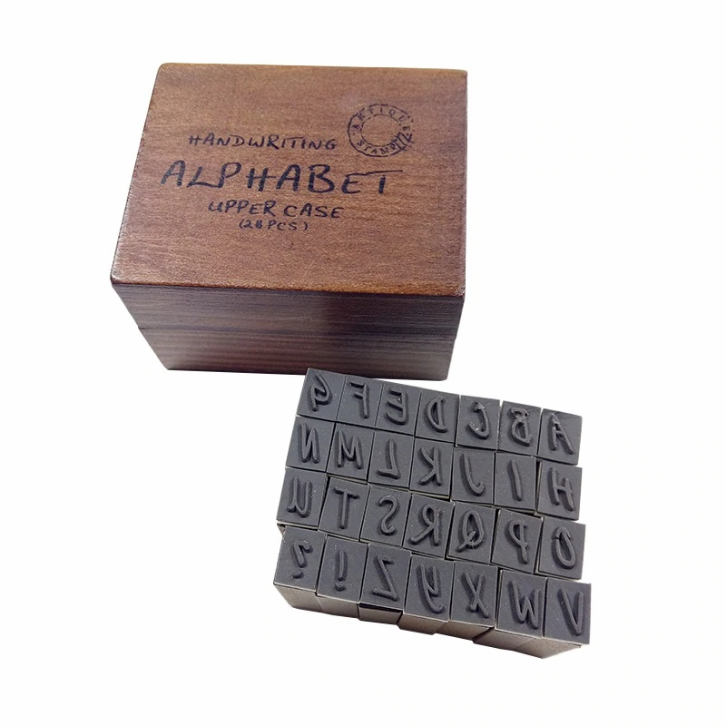 28 Pcs/set Kawaii Handwriting Alphabet Stamp