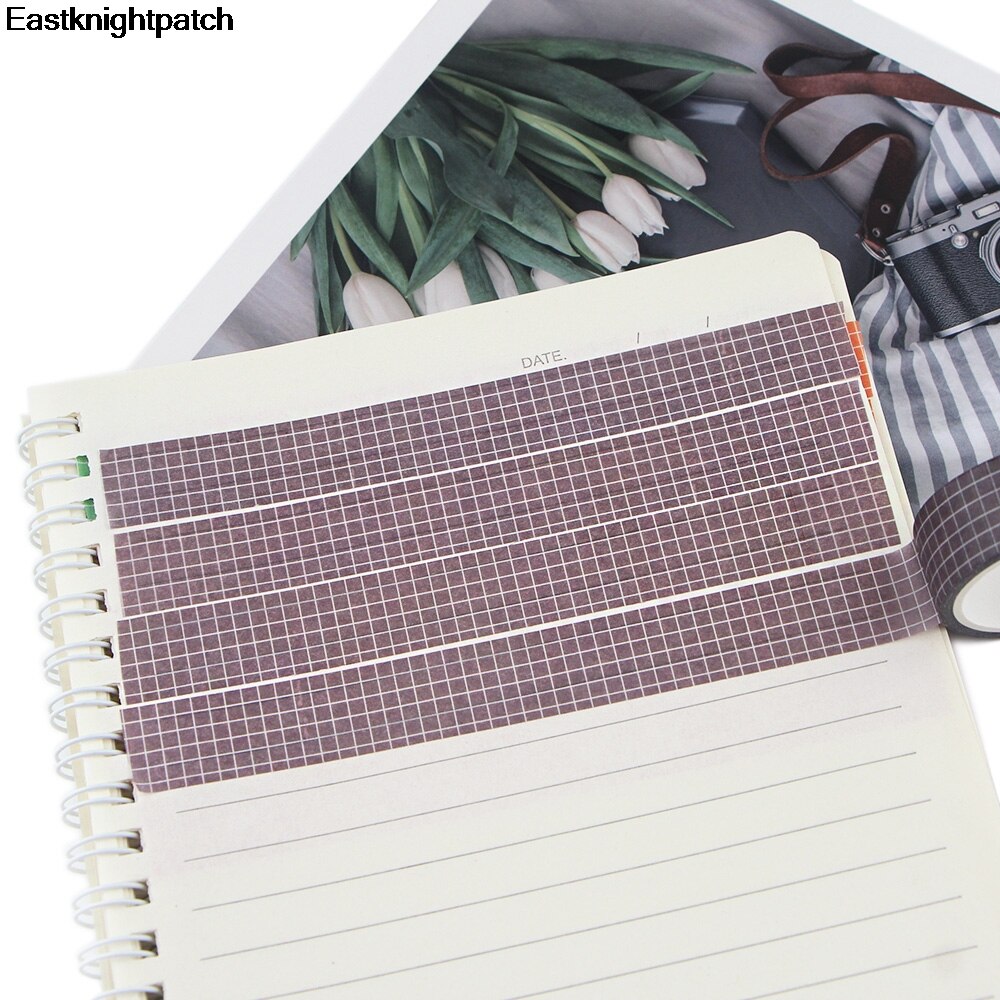 Dark Grey Grid Washi Tape