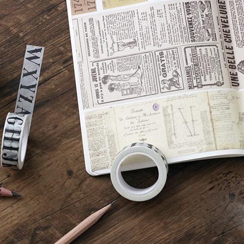 Letters Retro Washi Tape