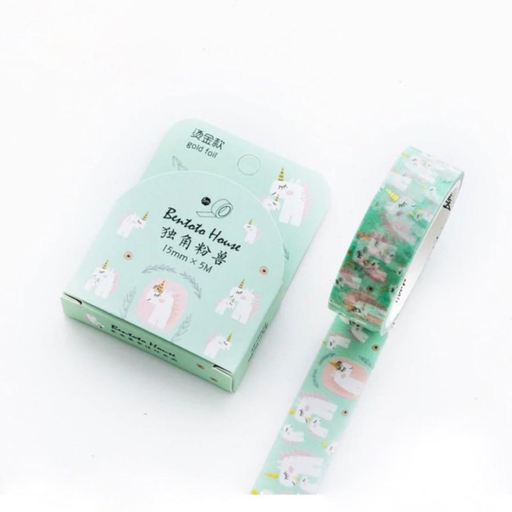Unicorn Bubble Gold Foil Wash Tape