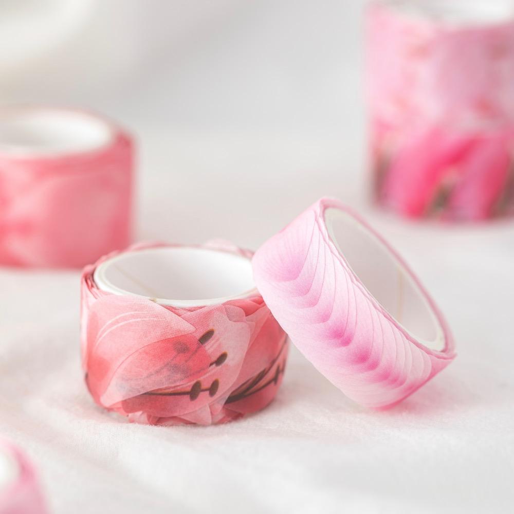 Pink Piquant Washi Flower Petal Set