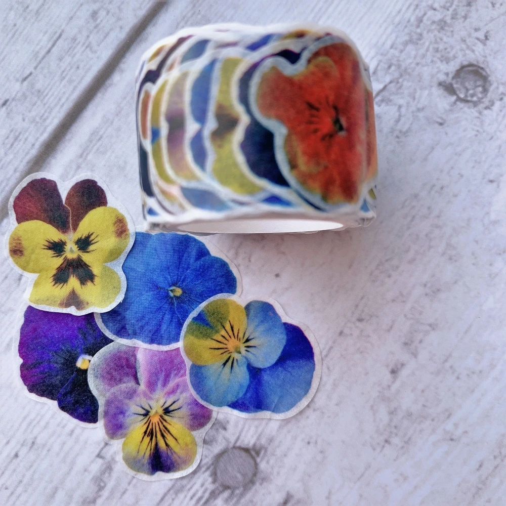 Violet Valentine Washi Flower Petal