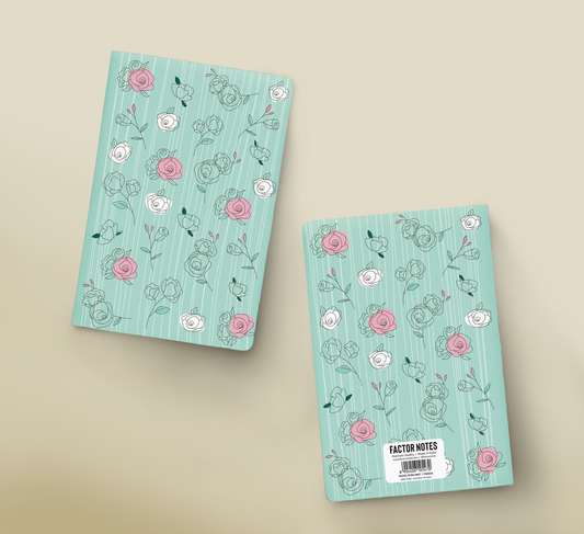 THE PASTEL MINT ROSES: ALL-PURPOSE NOTEBOOK (A5/100GSM)