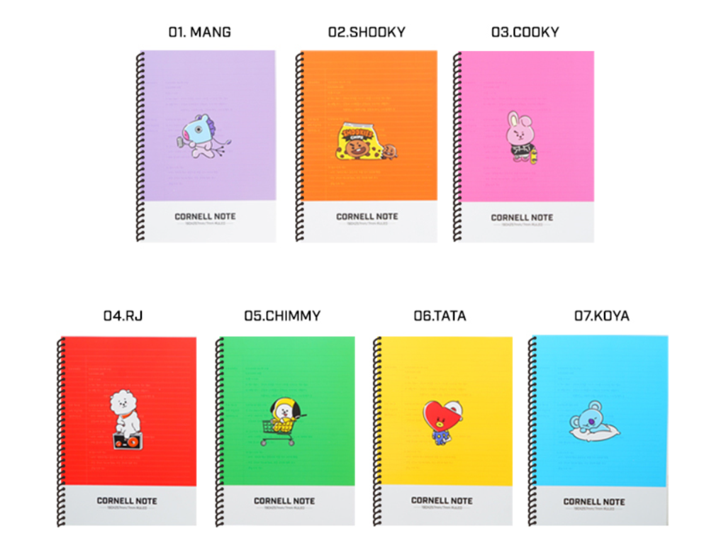 BTS BT21 OFFICIAL CORNELL NOTEBOOK