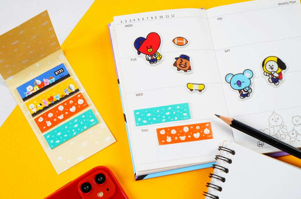 BTS BT21 OFFICIAL MASKING TAPE KIT