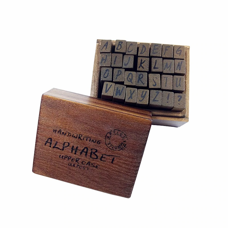28 Pcs/set Kawaii Handwriting Alphabet Stamp