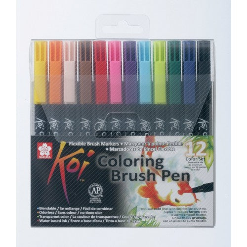 Sakura Koi Coloring Brush Pen (Set of 12)