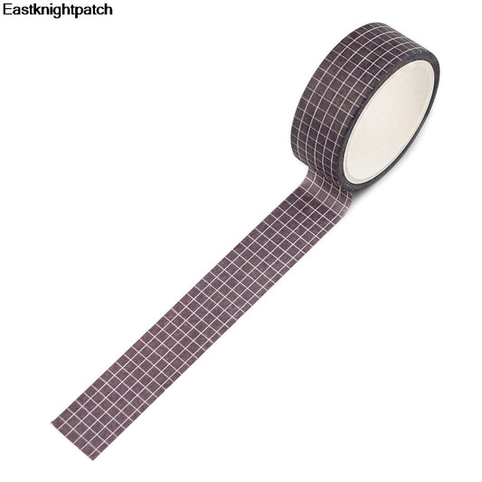 Dark Grey Grid Washi Tape