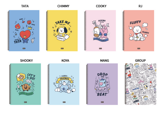 BTS BT21 OFFICIAL SPRING NOTEBOOK