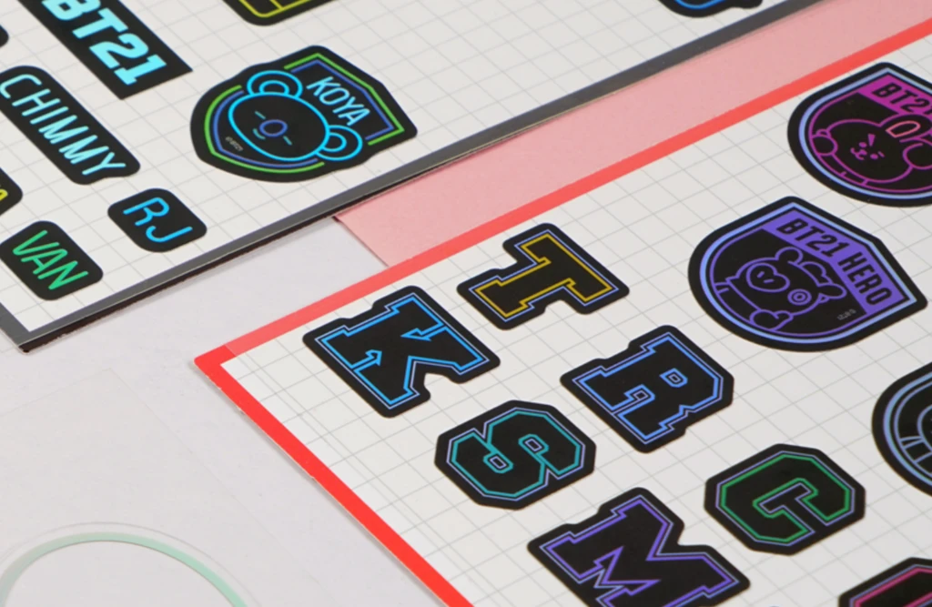 BTS BT21 OFFICIAL NEON STICKER
