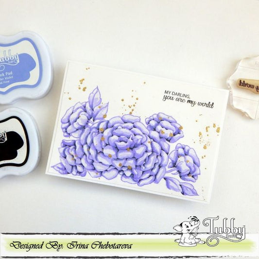 Floral Peony Clear Stamp