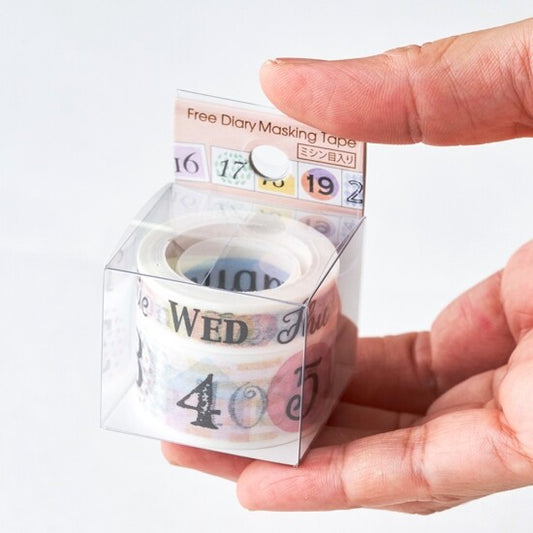 Notebook Washi Tape - Date and Day of the Week