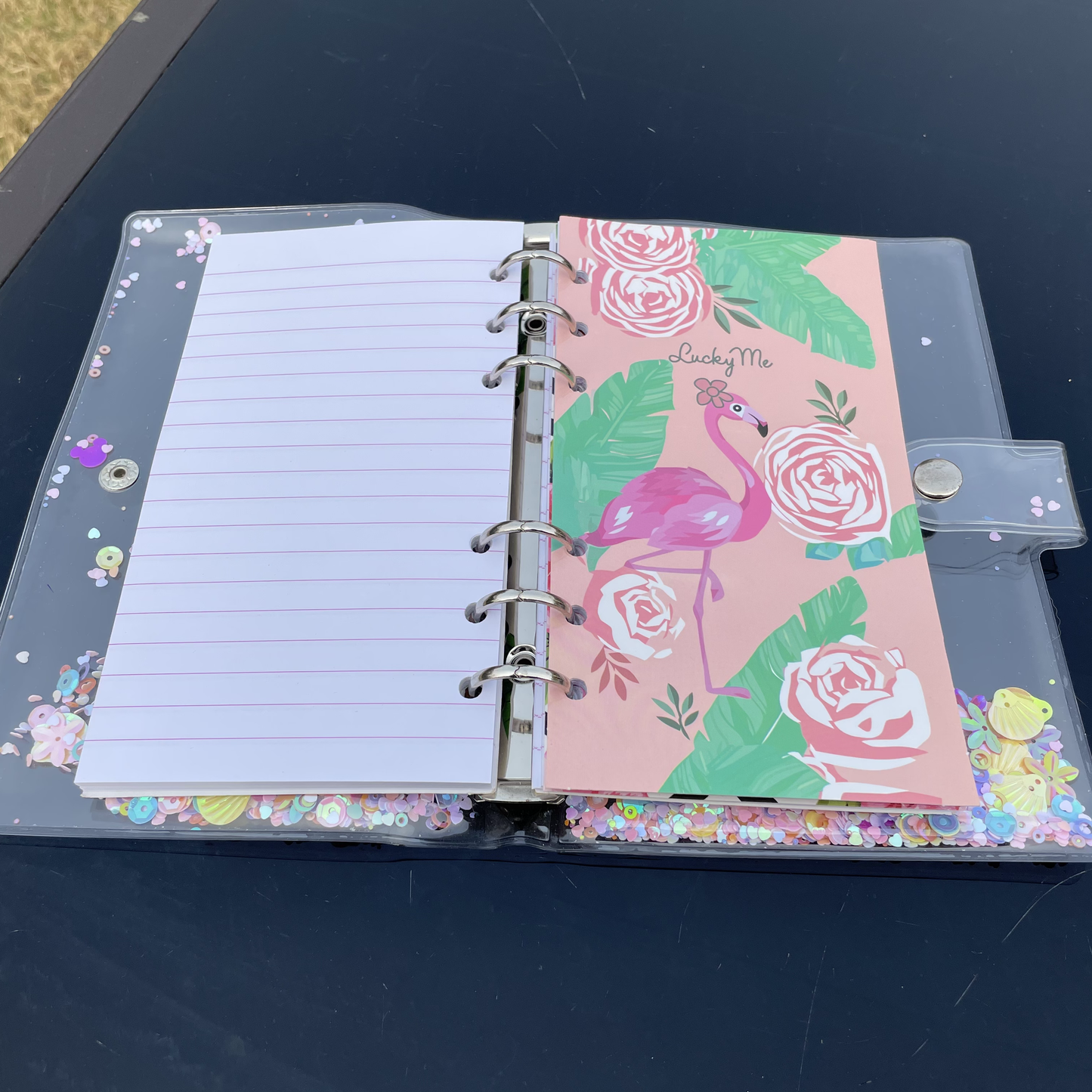 Flamingo Transparent Ring Binder