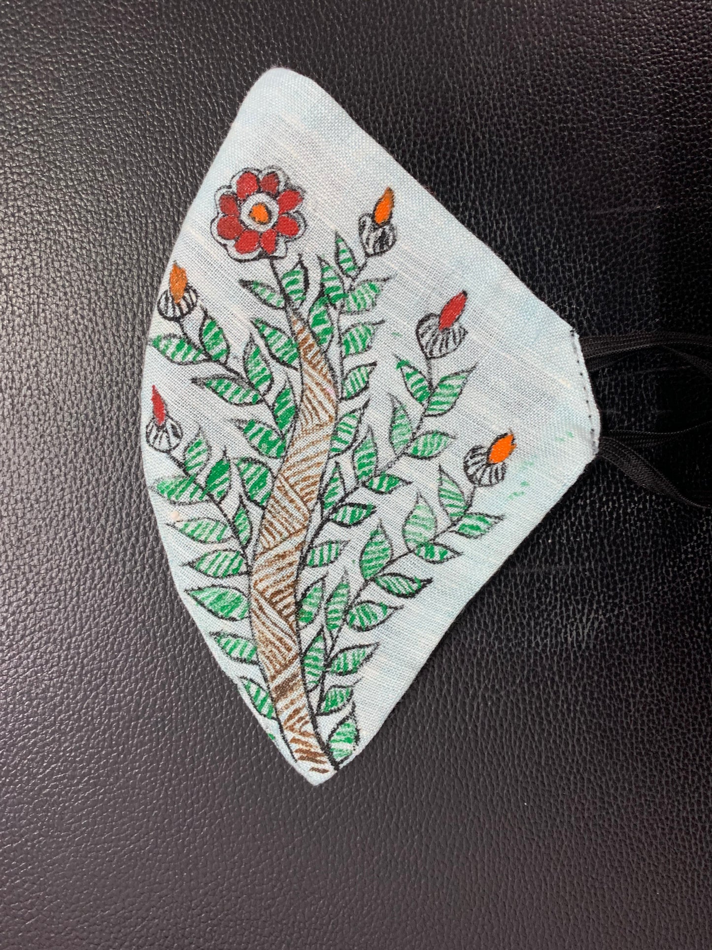 Face Mask - Madhubani Style (Plants)