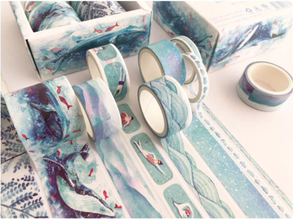 8 Piece Sea and Sky Washi Tape Set
