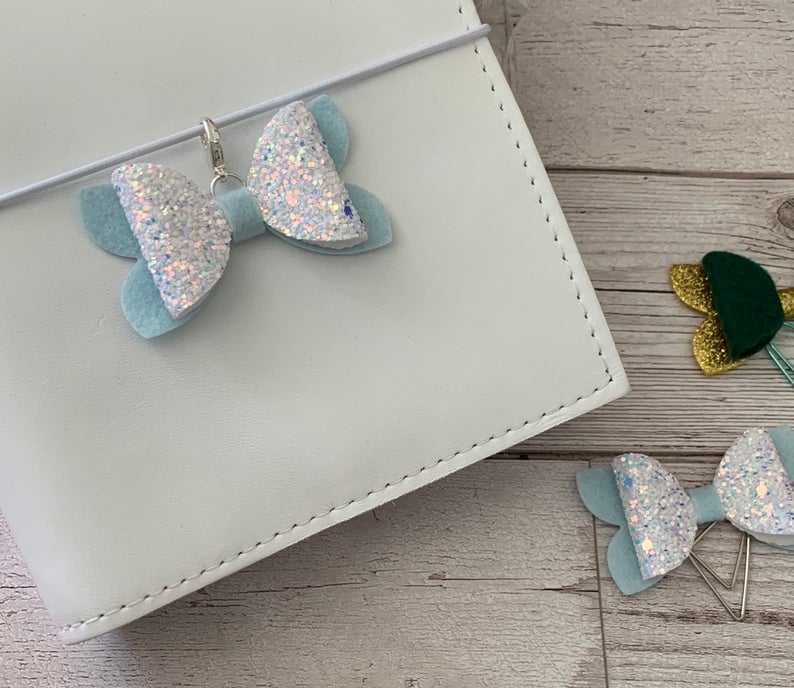 White Lobster Clasp Bow Charm