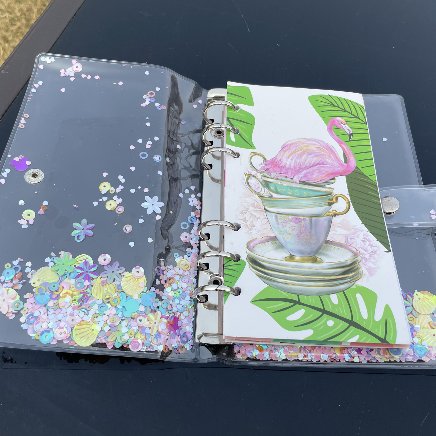 Flamingo Transparent Ring Binder