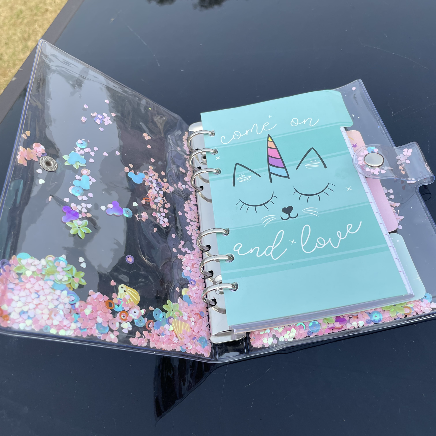 Unicorn Transparent Ring Binder