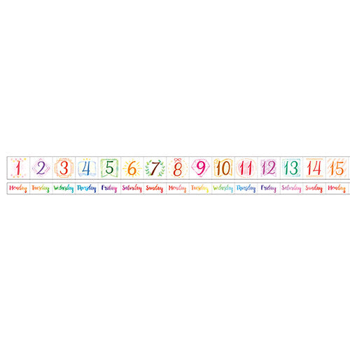 Notebook Washi Tape - Date and Day of the Week
