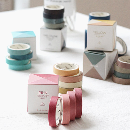 4 Piece Daily Color Washi Tape