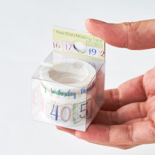 Notebook Washi Tape - Date and Day of the Week