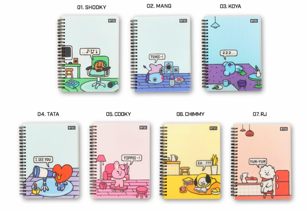 BT21 OFFICIAL PP COVER NOTEBOOK