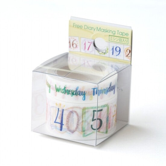 Notebook Washi Tape - Date and Day of the Week