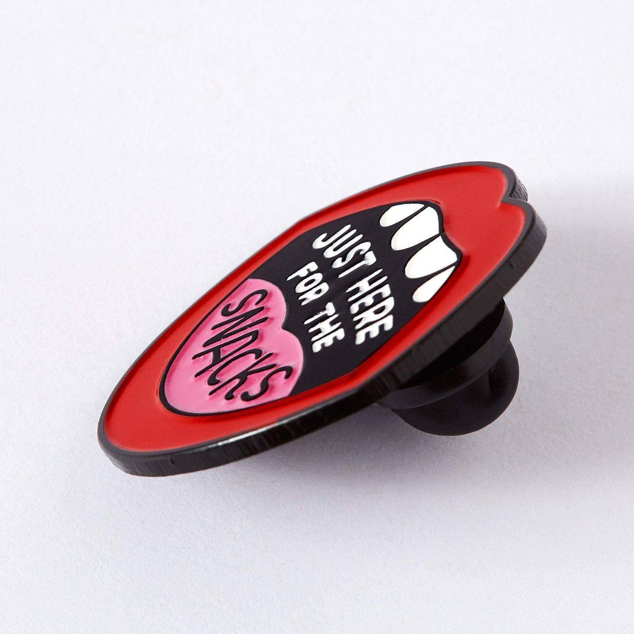 Just Here For The Snacks Enamel Pin