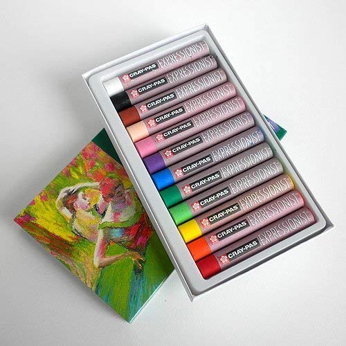Sakura XLP12 12-Piece Cray-Pas Expressionist Assorted Color Oil Pastel Set