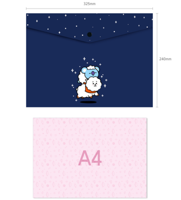BTS BT21 OFFICIAL PP FILE POCKET