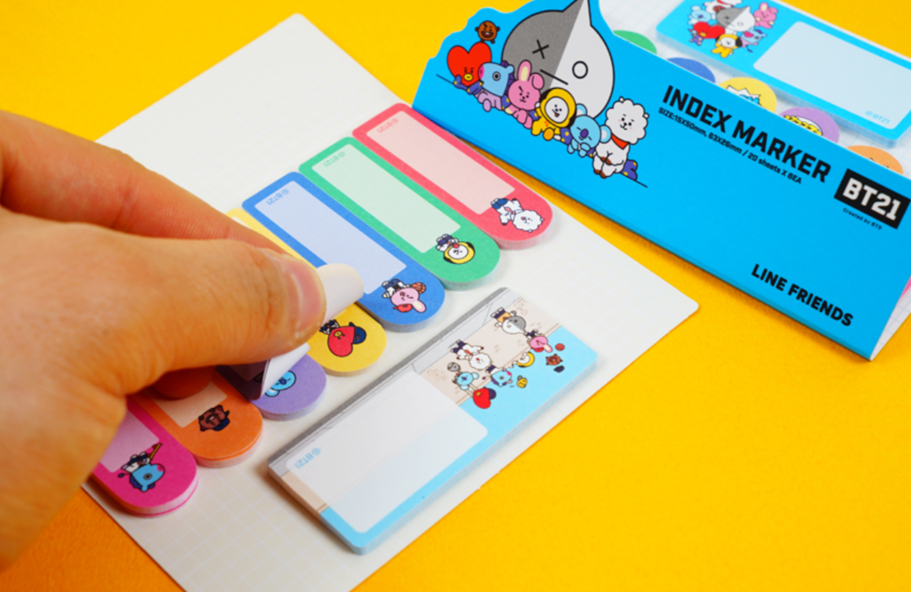 BTS BT21 OFFICIAL INDEX MEMO PAD