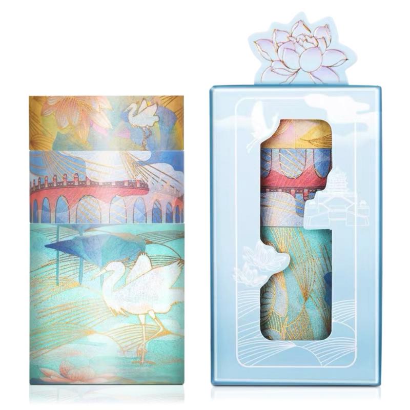 3 Piece lotus Crane Gilded Washi Tape Set