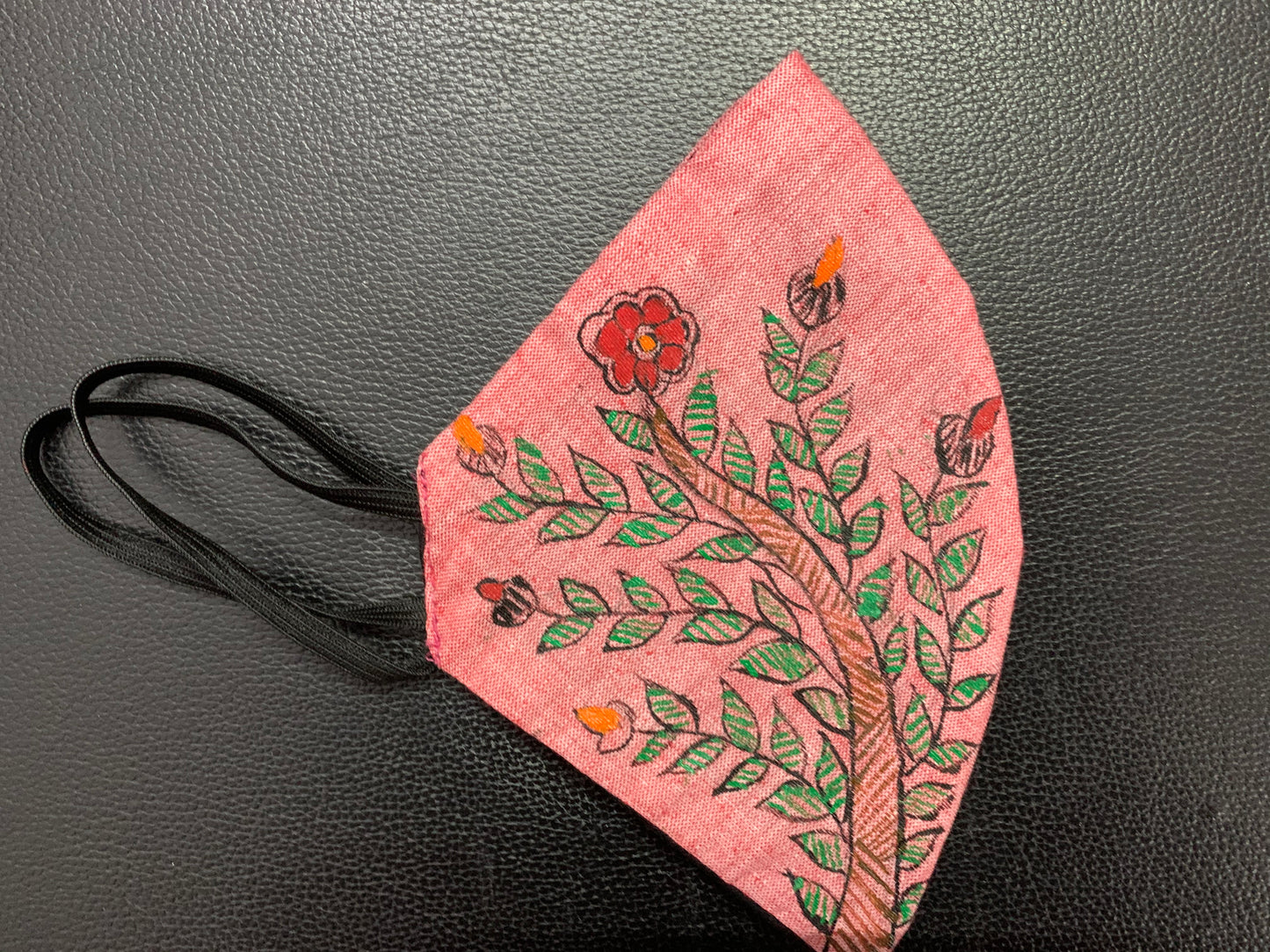 Face Mask - Madhubani Style (Plants)